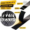 Hook and Loop Tape Roll with Heavy Duty Adhesive Industrial Strength Easy to Cut Strong Hook and Loop Strips with Sticky Back Black 1 Inch x 30 Feet