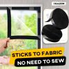 Hook and Loop Tape Roll with Heavy Duty Adhesive Industrial Strength Easy to Cut Strong Hook and Loop Strips with Sticky Back Black 1 Inch x 30 Feet