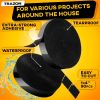 Hook and Loop Tape Roll with Heavy Duty Adhesive Industrial Strength Easy to Cut Strong Hook and Loop Strips with Sticky Back Black 1 Inch x 30 Feet