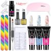 Nail set with nail lampNail dryerNail drilling machineNail setPoly nail gel setPolishing setSoaking manicure tool setGel